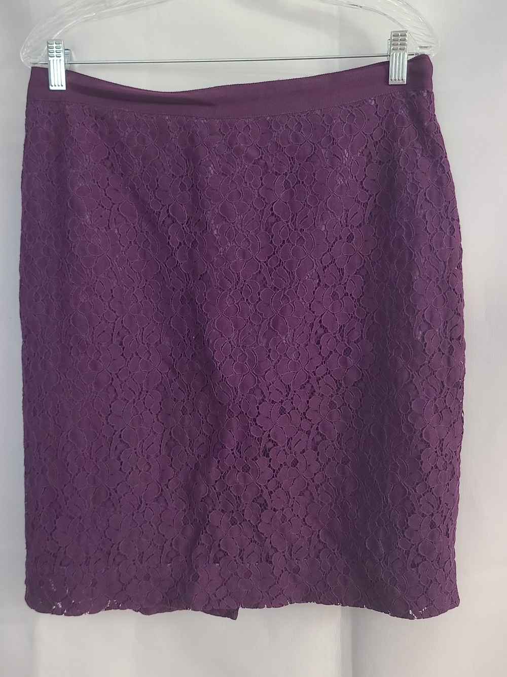 J Crew Factory 10 Purple Lace Lined Fitted Office Career Work The Pencil Skirt